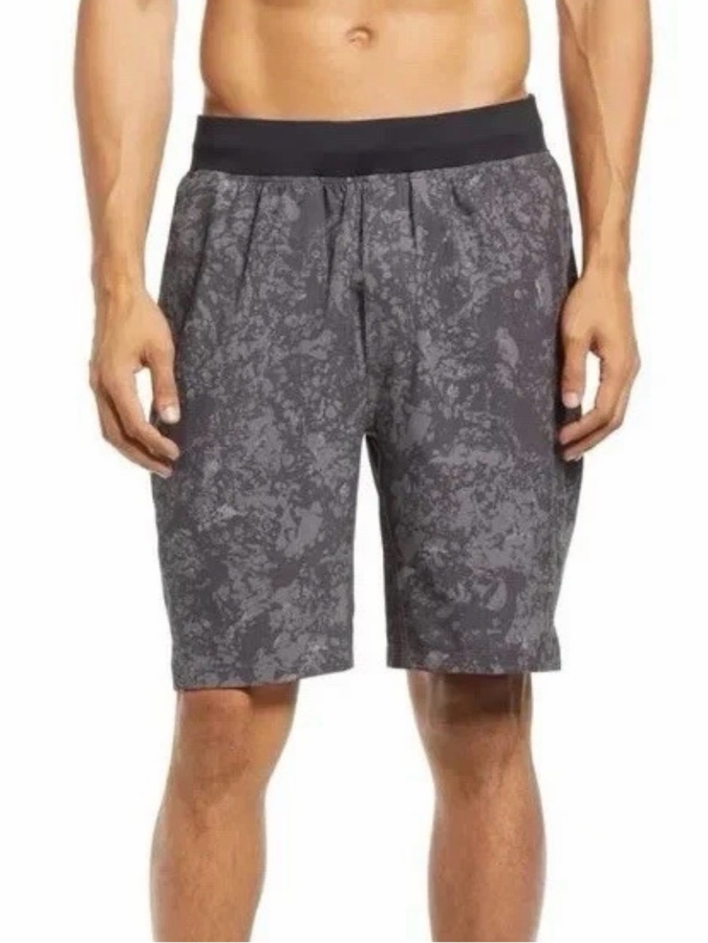 ZELLA Men’s Core Athletic Woven Shorts 9” in Rocky Gray Print Size XL